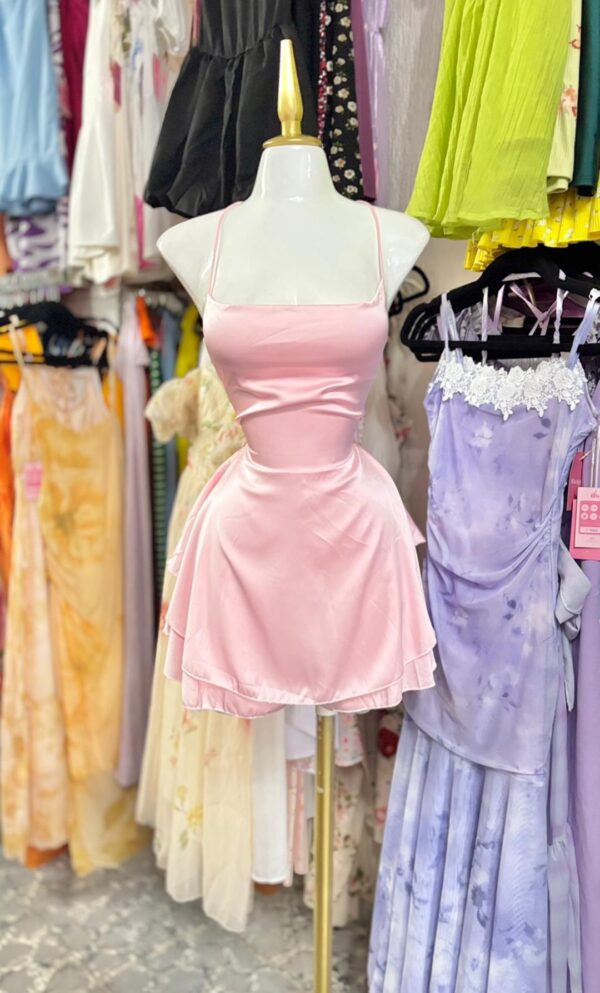 Vestido Corto Satin
