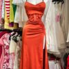 Vestido Satin Corset Transparencia