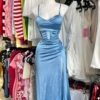 Vestido Satin Corset Transparencia