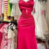 Vestido Satin Corset Transparencia