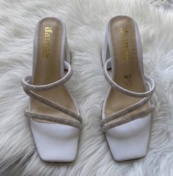 Zapatillas tira cristal