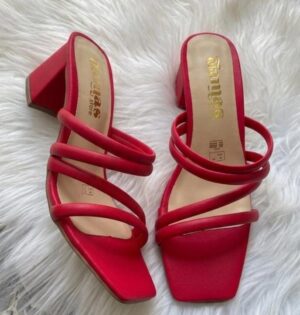Sandalias doble tira rojas
