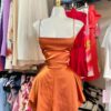 Vestido satin corto