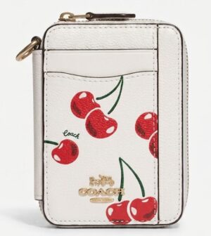 Cartera zip card case cherry edition