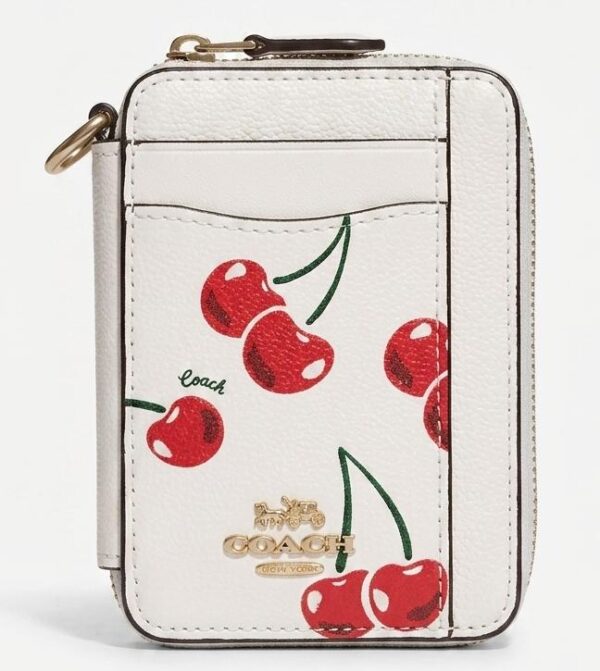 Cartera zip card case cherry edition